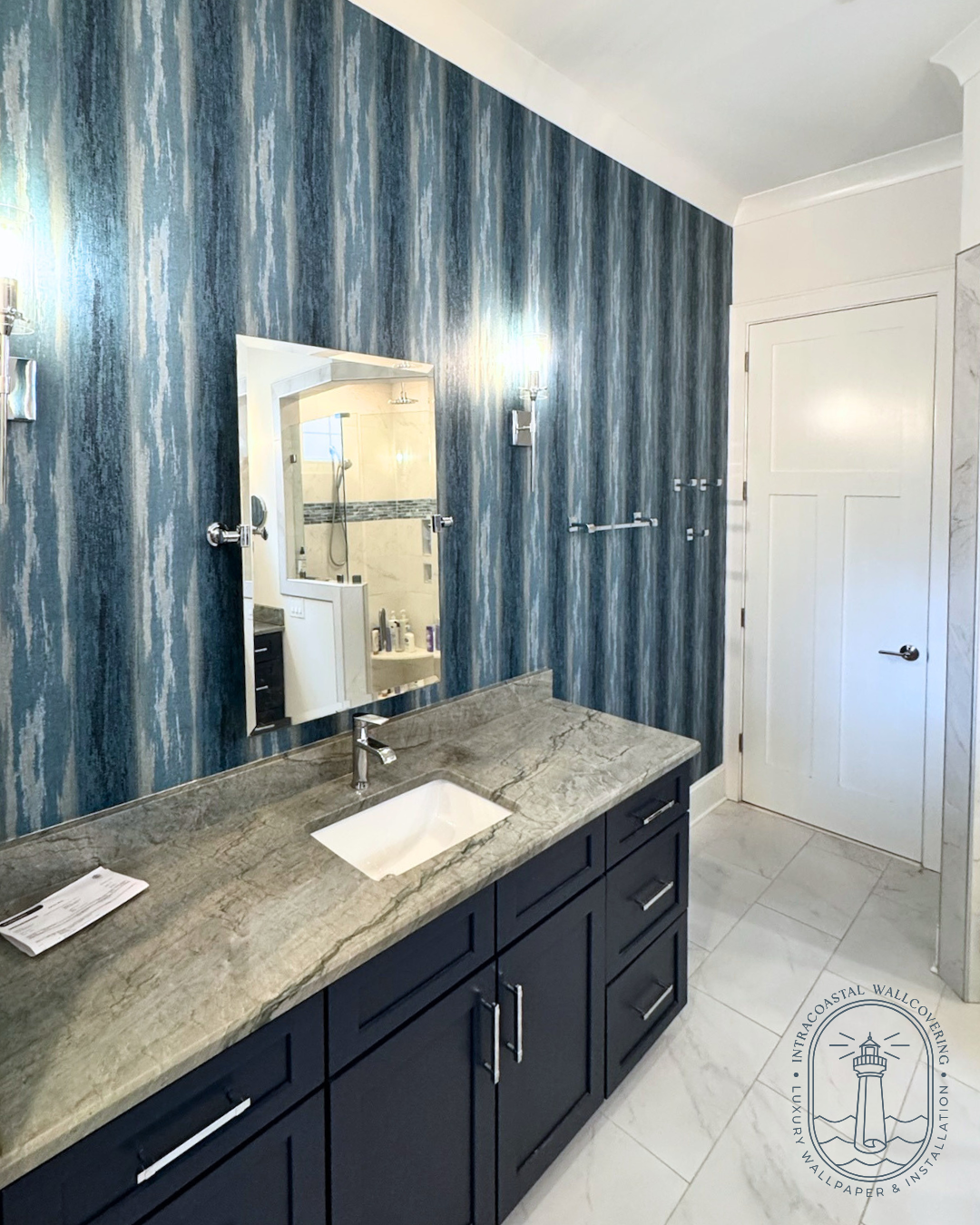 Intracoastal Wallcovering wallpaper installation project 9